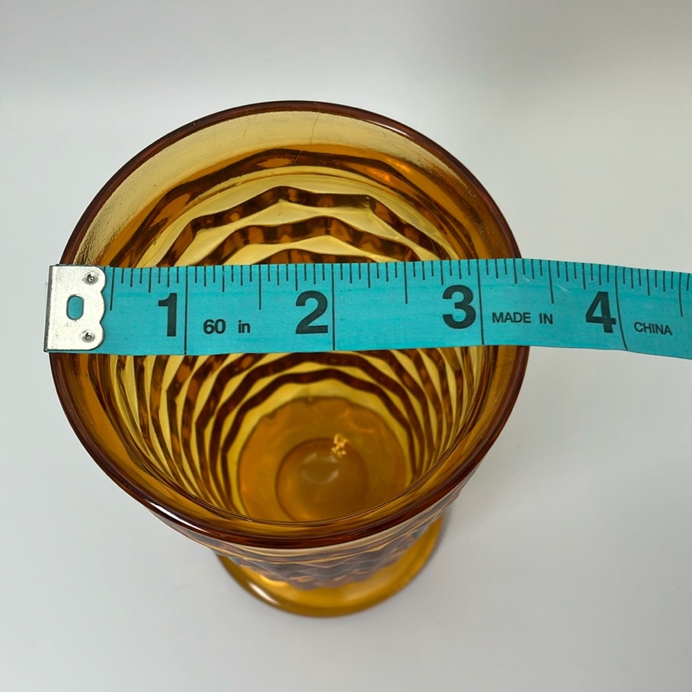Mid-Century Amber Cubist Colony Tea Glass - Picture 7 of 9